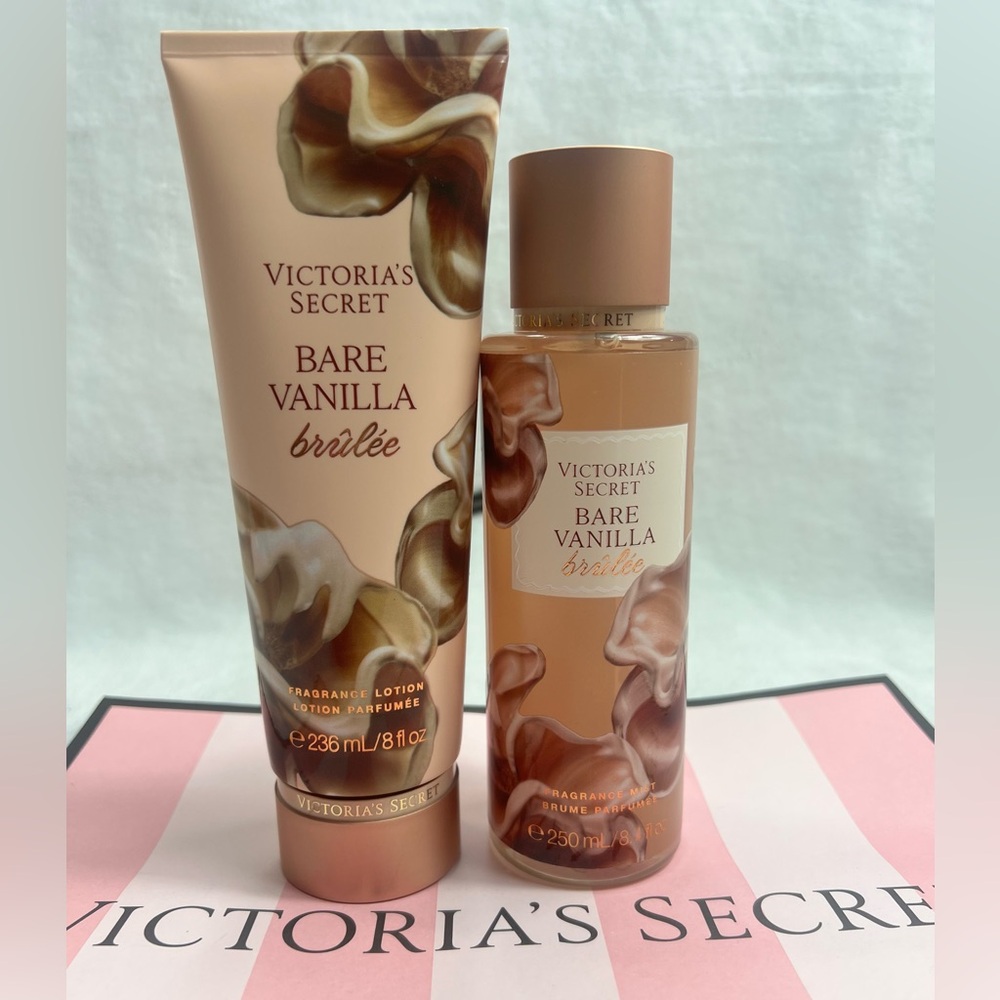 Victoria's Secret Bare Vanilla Brûlée Body lotion and mist set 8.4 oz .